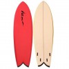 Epoxy soft deck Retro fish surfboard