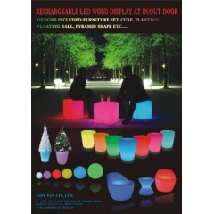 Rechargeable led furniture set