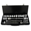 24PCS 1/2"DR. SOCKET SET W/ METAL BOX