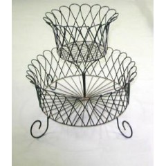 2 TIER BASKET STAND