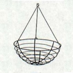 12" ROUND BOTTOM HANGING BASKET