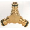 3-ways brass hose coupling