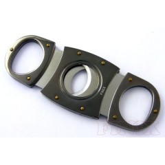 Stainless Steel Blade Cigar Cutters with Black Titanium Plated / 2