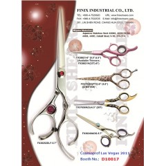 Beauty Aluminium Grip Hair Thinning Scissors with Sakura Style Engranving / 3