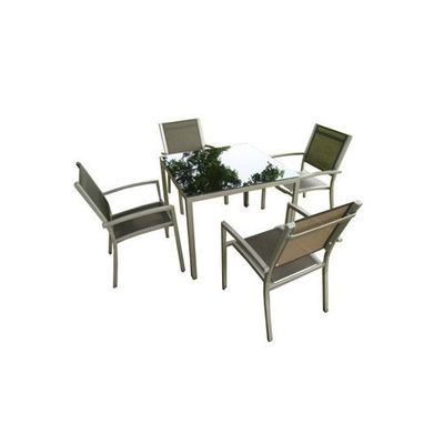 Aluminum Cable Beach 5pcs Dining Set