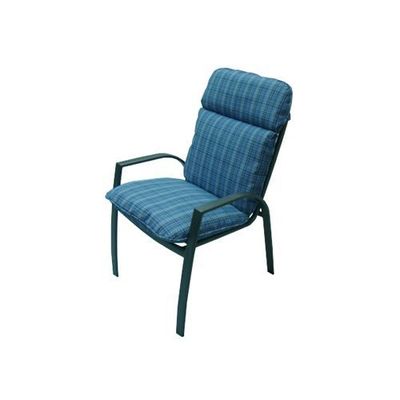 Aluminum Eton Stackable Chair-Graphite  Blue