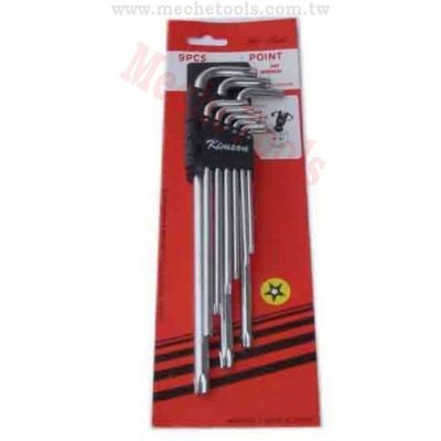 CL-246 9PCS TAMPER 5-STAR L KEY WRENCH SET