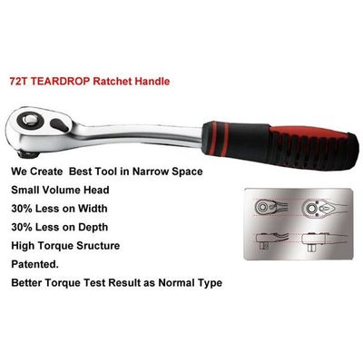 72T Teardrop Ratchet Handle