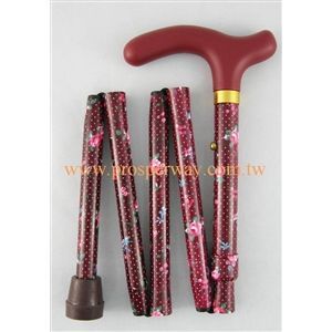 Folding Canes / Mini Folding / Wine Floral-572-TA wine-PWRD