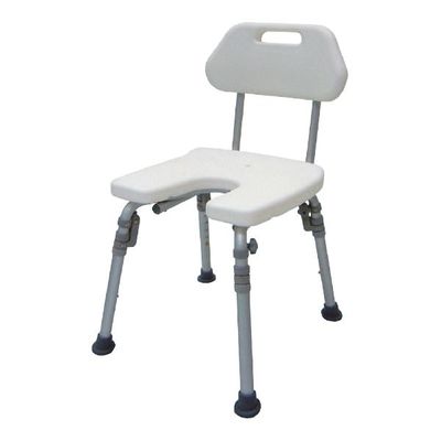 HS7221 U-shape Bath Bench, Detachable Back, Individual Folding Legs