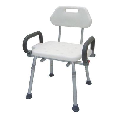 HS8322 Shower Chair, Detachable Back, Flip Arms, K/D Assembly