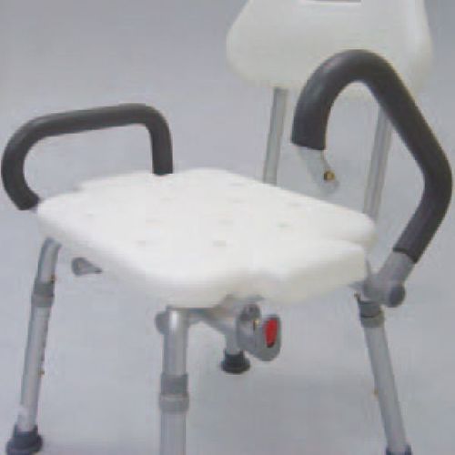 HS8322 Shower Chair, Detachable Back, Flip Arms, K/D Assembly / 2