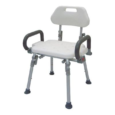 HS7312 Shower Chair, Foldable Back, Flip Arms, Individual Folding Legs