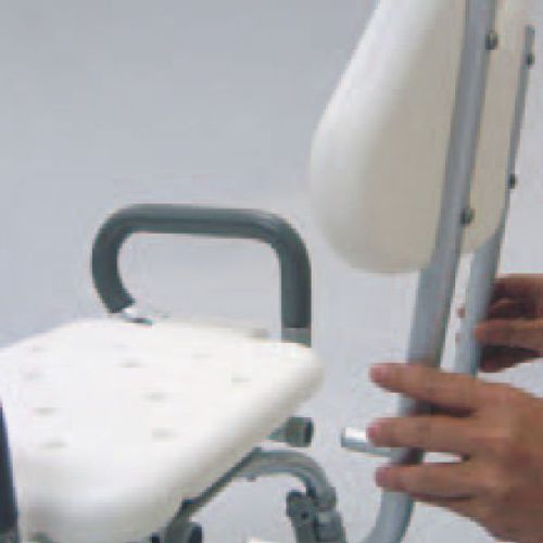 HS7322 Shower Chair, Detachable Back, Flip Arms, Individual Folding Legs / 2