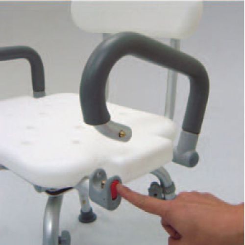 HS7324 Rotating Shower Chair, Detachable Back, Flip Arms, Individual Folding Legs / 2