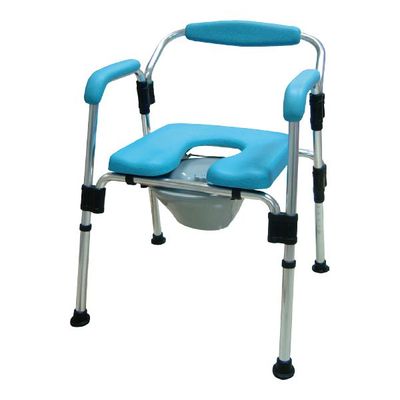 HT2093 Alum. Over-Toilet, Detachable Back, PU Seat, K/D Assembly