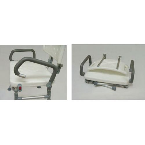 HS9A12S Foldable Shower Bench With Backrest Flip-up Arms / 2