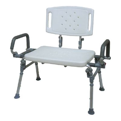 HS9E123L Foldable Shower Bench With Backrest Flip-up Arms