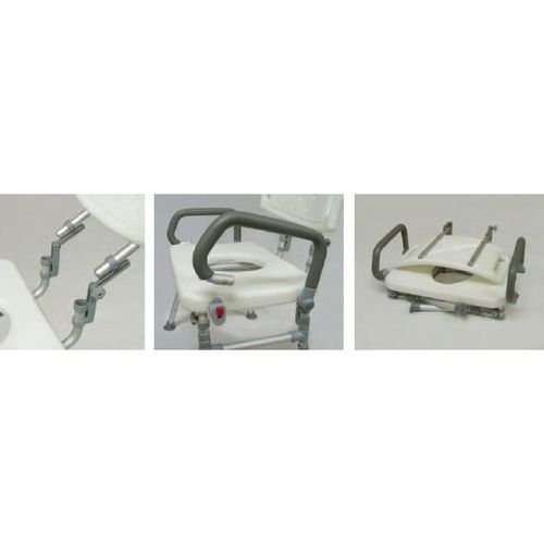 HS9C15S Foldable Commode Chair / Over Toilet Chair With Flip-up Arms / 2