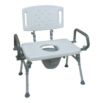 HS9G151L Foldable Commode Chair / Over Toilet Chair With Back & Flip-up Arms