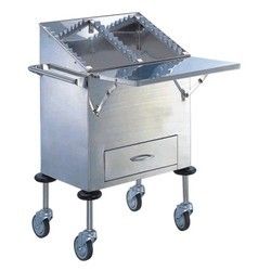 Stainless Steel Patient-card Medication Cart (For 20 Persons)