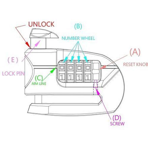 PAT.RESETTABLE COMBINATION DISC LOCK (GHL-701) / 2