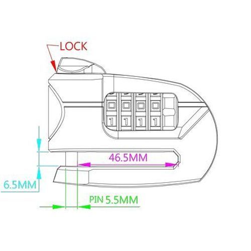 PAT.RESETTABLE COMBINATION DISC LOCK (GHL-701) / 3