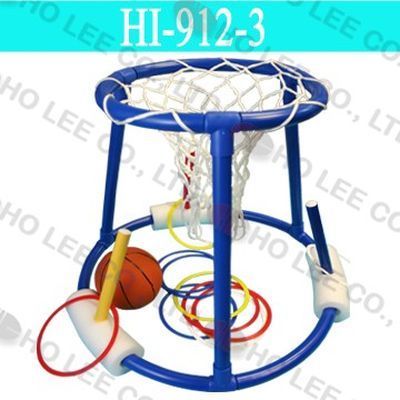 3-in-1 floating Basketball set with Toss Ring in 4 colors (x 3pcs)