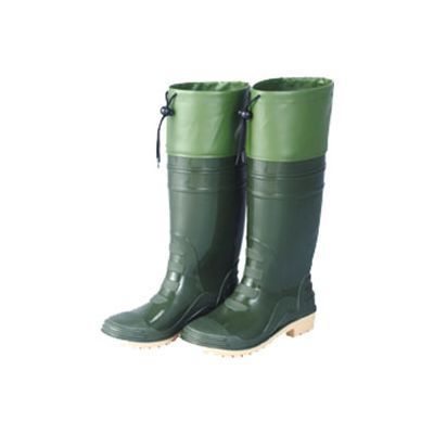 TS-9162-Two-color-rain-boots-with--leather-stitched-(green)