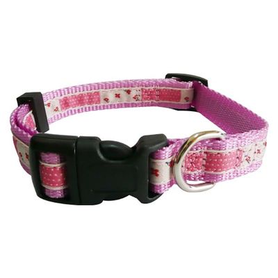 Village Style Collar, Pink design, Adjustable collar