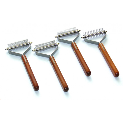 Y-style hooked comb, Grooming tool, De-matting comb