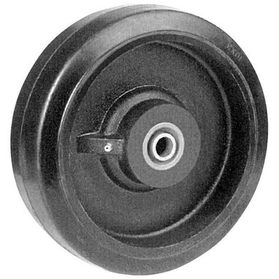 HEAVY DUTY RUBBER MOLD ON CAST IRON CORE WHEELS