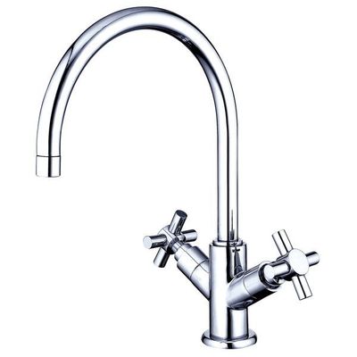 (Big C type) Lead-Free Double Handle Kitchen Faucet AB-KD-014