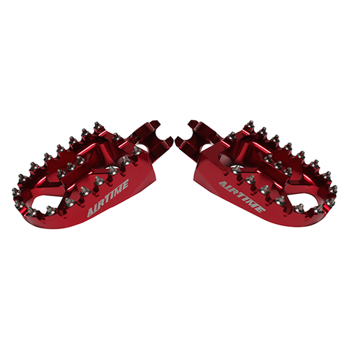 AIRTIME BILLET CNC WIDE FAT FOOT PEGS HONDA CRF150 2007-2014, RED / 2