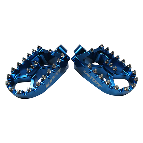 AIRTIME BILLET CNC WIDE FAT FOOT PEGS YAMAHA YZ250F 2001-2015 , BLUE / 2