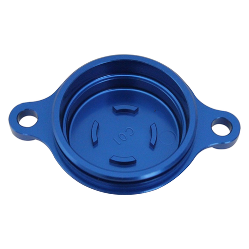 AIRTIME CNC BILLET OIL FILTER COVER YAMAHA YZ250F 2014 -BLUE / 2
