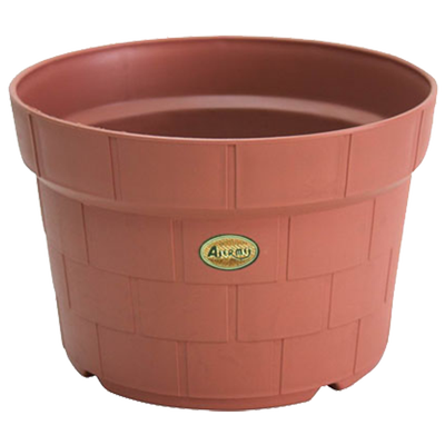ROD060 Round Pot  in Brick Pattern
