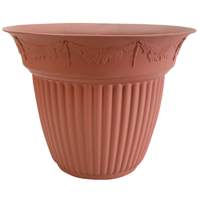 ROD606 Embossed Tulip Round Pot