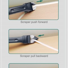 PW-136    SILICONE SCRAPER WITH STAINLESS BLADE / 3