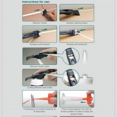 PW-134-139  SILICONE TROWEL SCRAPER & W/NOZZLE STOPPER / 2