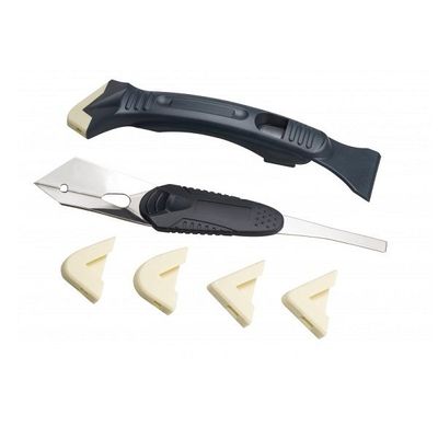 PW-130  SILICONE TROWEL SCRAPER SET WITH STAINLESS BLADE
