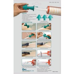 PW-138-136-139   NOZZLE PLUS & SCRAPER SET SILICONE CAULKING TOOLS & W/NOZZLE STOPPER / 2