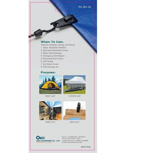 PC-301-32  EASY TARP CLIP 83*32MM (4PCS/SET) / 2