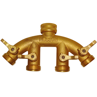 CW-3294 Brass 4-wy shut-off valve