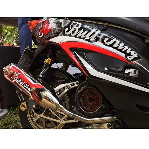 Bull-king  CNC tripod two parts stainless exhaust pipe / 2