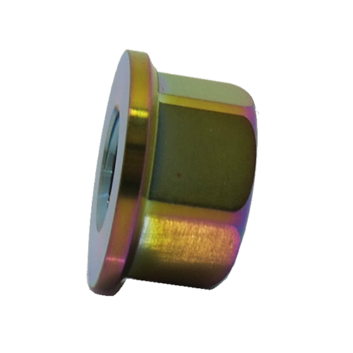 Titanium Hexagonal Nut Burn Green / 3