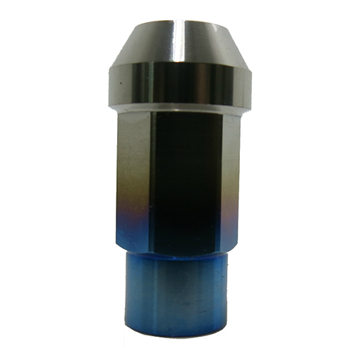 Titanium Nut for Car Hand Made Burn Color / 2