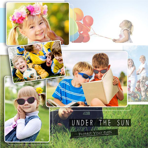 Kids Hot Selling OEM Pin Design Horned Rim Sunglasses Wayfarer Sunglasses / 3