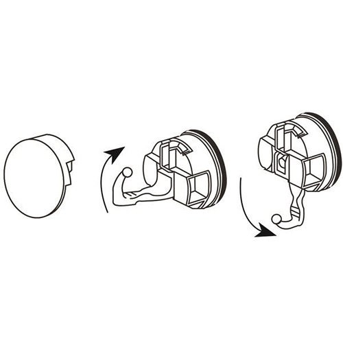 Multifunction Rack-7 Hooks w/ Suction Pad - C503002-7 / 2