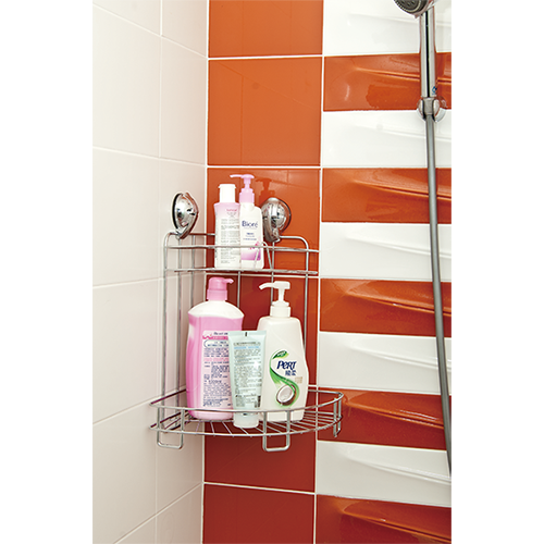 2 Tiers Corner Shelf w/Suction Pad - C505005 / 3